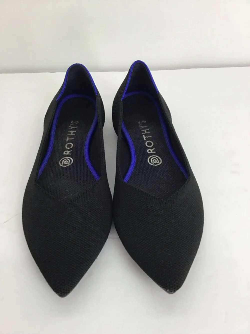 Rothy’s Women’s The Point II Flats Slip-On Comfortable Washable Black Size 10W
